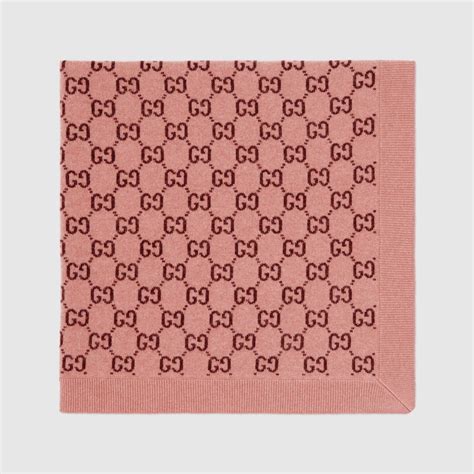 gucci cribs|White / Pink GG Wool Pattern Baby Blanket.